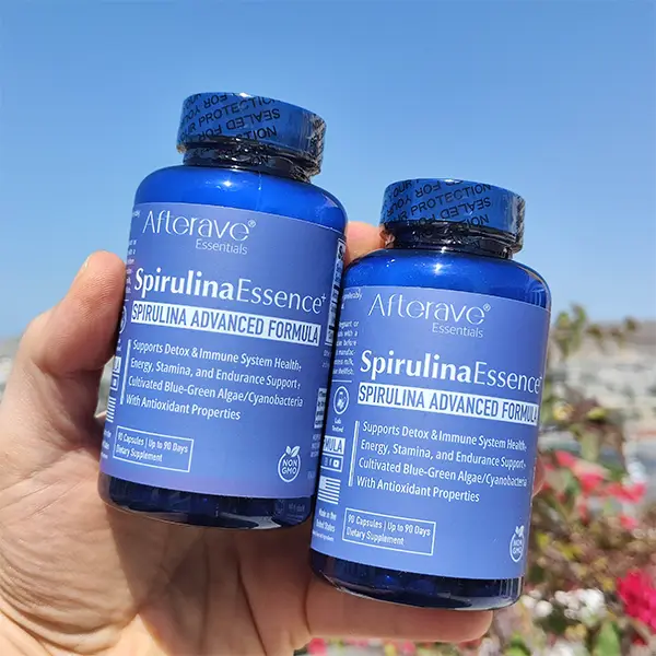 مکمل اسپیرولینا اسنس افترِیو 500 میلی‌گرم 90 کپسول – Afterave Spirulina Essence