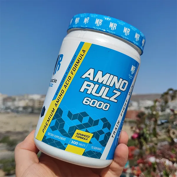 قرص آمینو رولز 6000 ماسل رولز Muscle Rulz Amino Rulz 6000 مکمل آمینو اسید بدنسازی