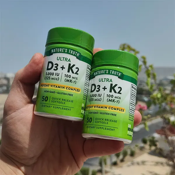 ویتامین D3 و K2 نیچرز تروث 50 سافت ژل