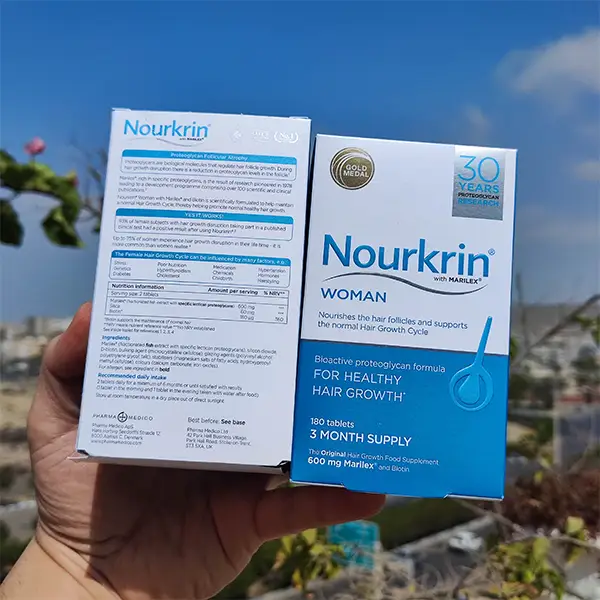 نمای جلوی جعبه قرص نورکرین بانوان ۱۸۰ عددی Nourkrin Woman